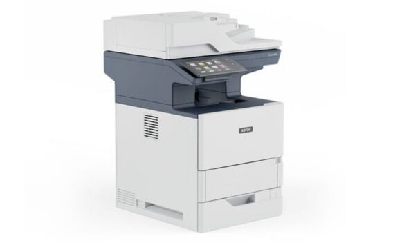 Zijaanzicht van de Xerox® VersaLink® B625 multifunctionele printer